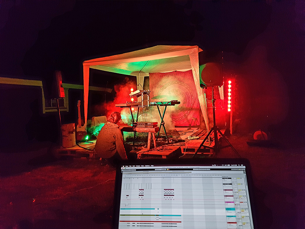 Stage in the woods
